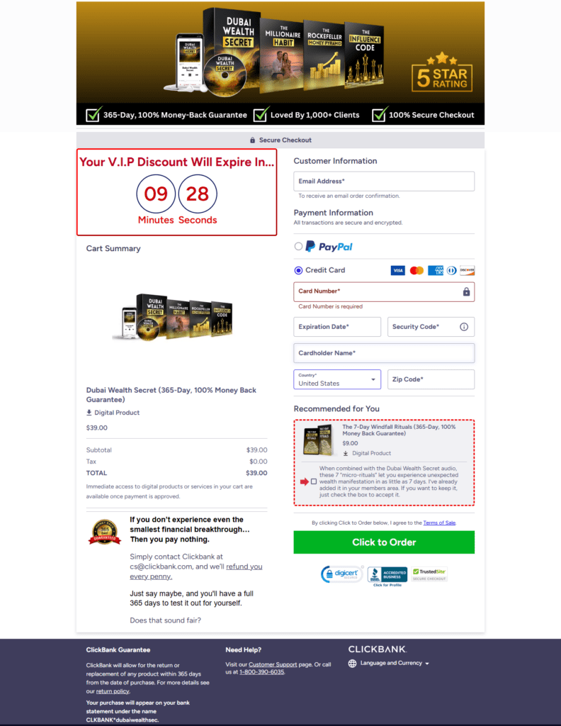 Dubai Wealth Secret Order