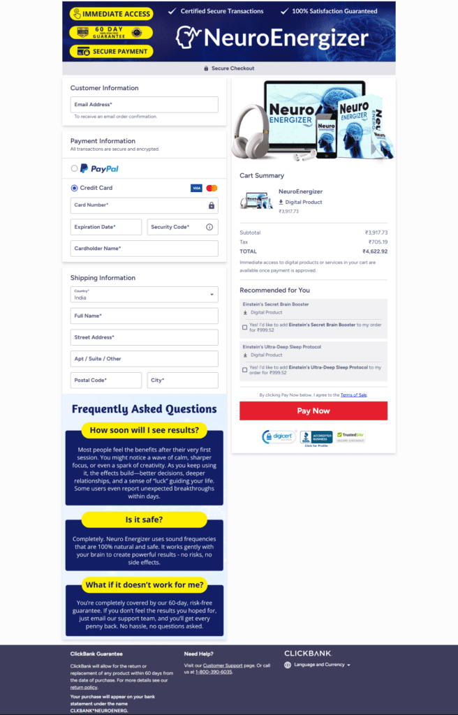 Neuro Energizer order