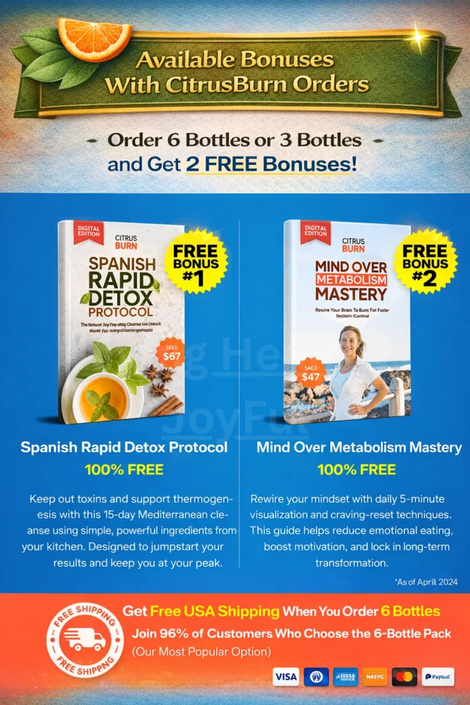 Available Bonuses With CitrusBurn Orders