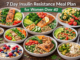7 day insulin resistance meal plan for women over 40 healthy weekly meals with vegetables salmon and grains