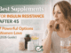 Best Supplements for Insulin Resistance After 45 feature image showing woman taking supplement with water