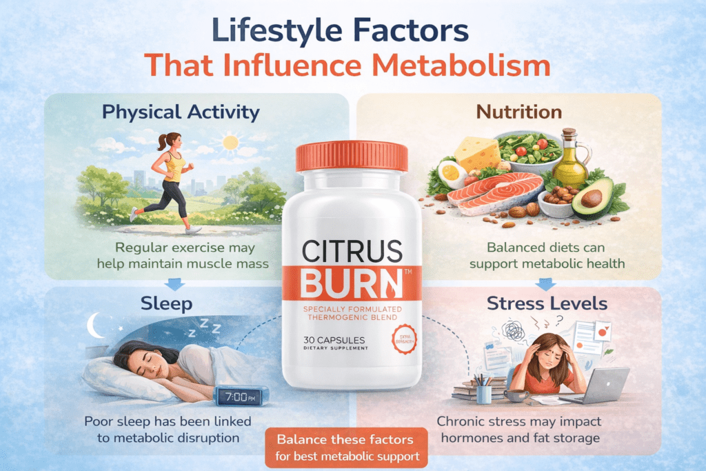 CitrusBurn Ingredients Explained lifestyle factors that influence metabolism including exercise sleep nutrition and stress