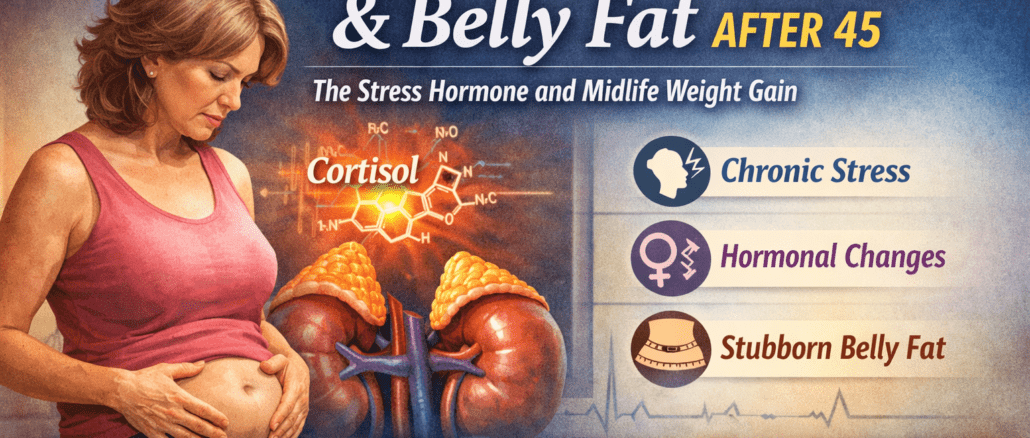 Cortisol and Belly Fat After 45: The Hidden Stress Hormone Behind Midlife Weight Gain