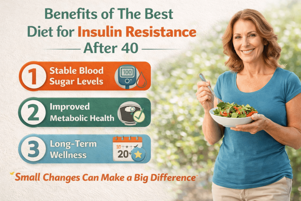 benefits of the best diet for insulin resistance after 40 including stable blood sugar improved metabolism and long term wellness