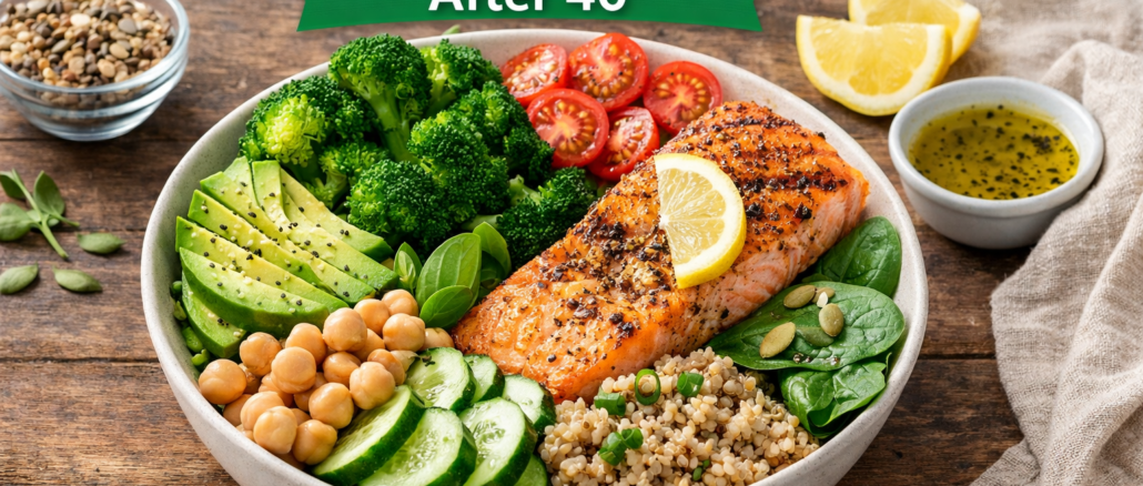 best diet for insulin resistance after 40 healthy meal bowl with vegetables and salmon