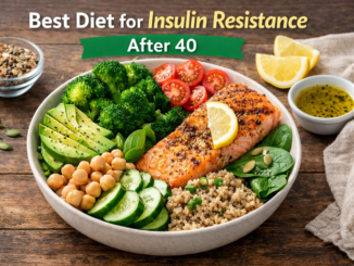 best diet for insulin resistance after 40 healthy meal bowl with vegetables and salmon