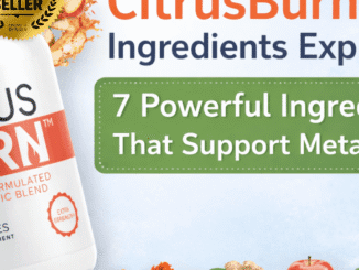 CitrusBurn ingredients explained showing 7 powerful ingredients that support metabolism including natural thermogenic blend supplement