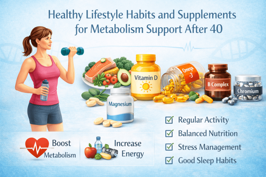 healthy lifestyle habits and supplements for metabolism support after 40