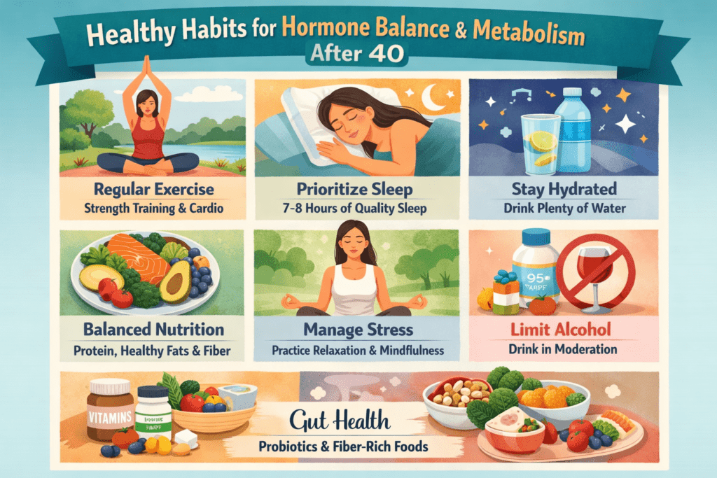 healthy lifestyle habits that support hormone balance and metabolism after 40