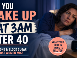 Woman over 40 lying awake in bed at 3AM looking tired, representing sleep disruption caused by hormones and blood sugar changes