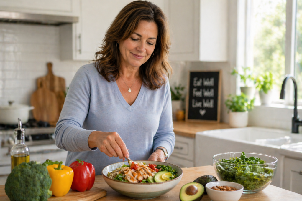 healthy meal for women over 40 balanced diet